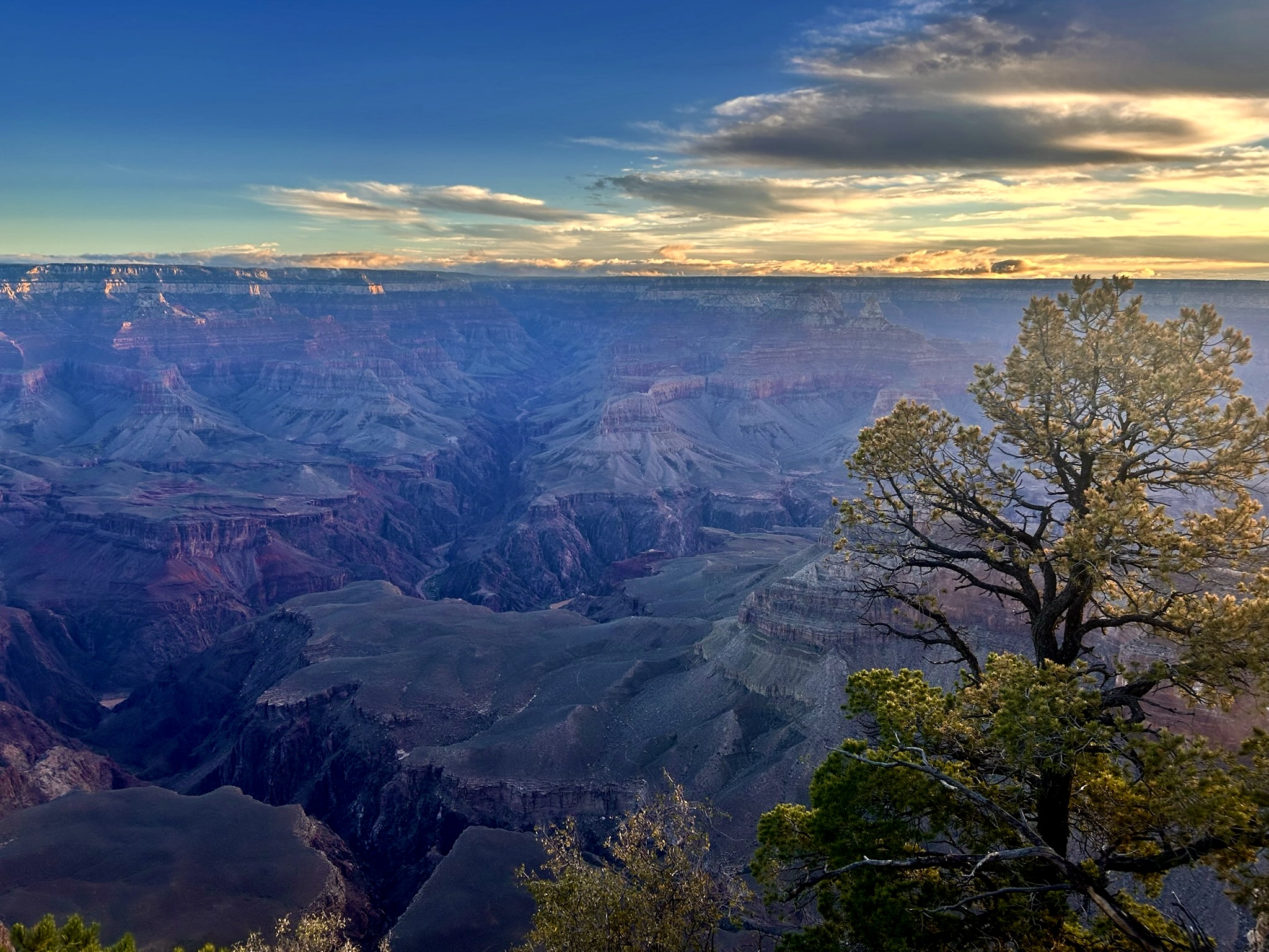 September 17 2026 sunrise over Grand Canyon from the South Rim looking toward Bright Angel Canyon